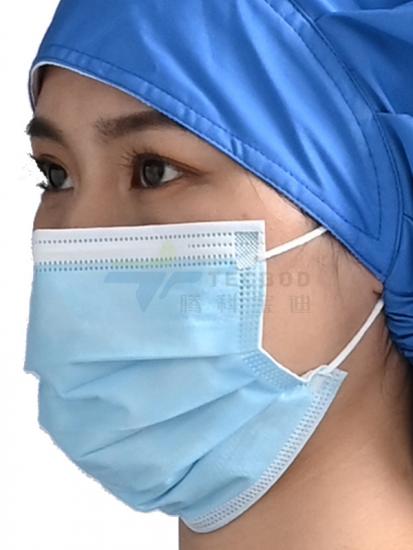 Flat Earloop Adjustable Nose Clip Surgical Facemask